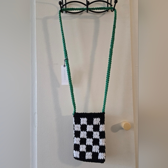 Anthropologie Handbags - Anthropologie Green Braided Crossbody Bsg